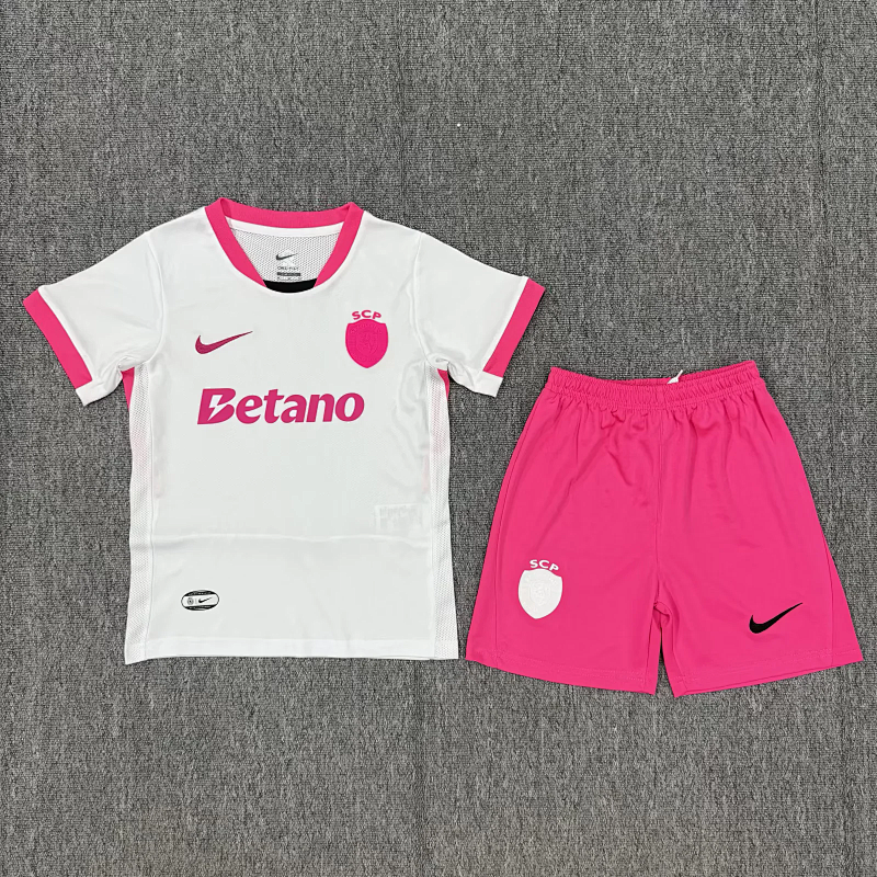 Niño_kids kit 25-26 Sporting LS Pink October jersey size 16-28